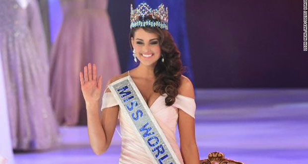 The newly- crowned Miss World 2014, South Africa’s 22-year-old Rolene Strauss.