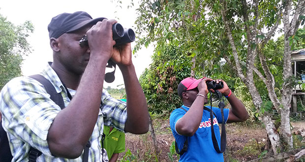 Two participants of the birding training