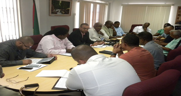 Natural Resources Minister, Robert Persaud, meeting with GGMC, GGDMA stakeholders