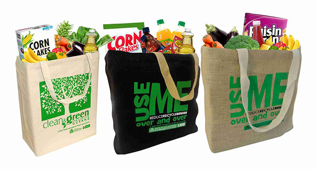 Selected shoppers at participating supermarkets may receive one of these attractive and sturdy re-usable bags