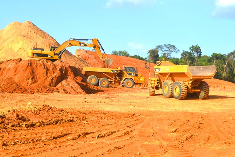 Equipment working at Aurora Gold Mines, a major investment project