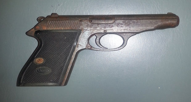 The weapon which the police recovered at Turkeyen