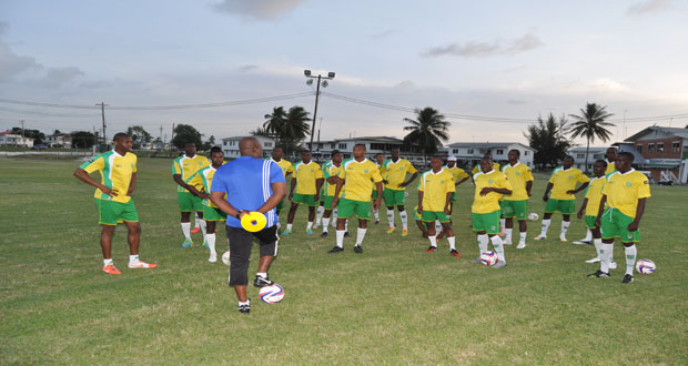 Golden Jaguars during training prior to their clash against Barbados in January.