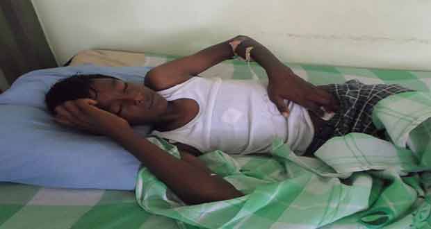 Injured schoolboy Wayne Noel
