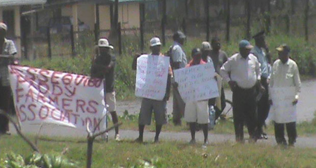 Farmers protesting at the Anna Regina high bridge