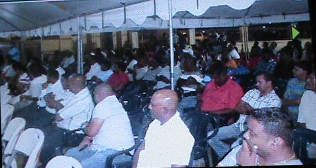 The crowd of the business community at the meeting with Dr Bharrat Jagdeo