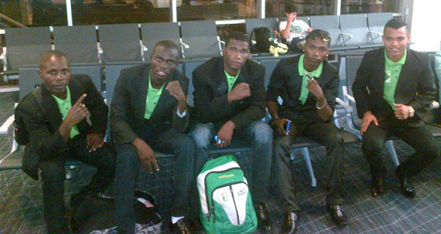 The four Guyanese  boxers intransit to Mexico