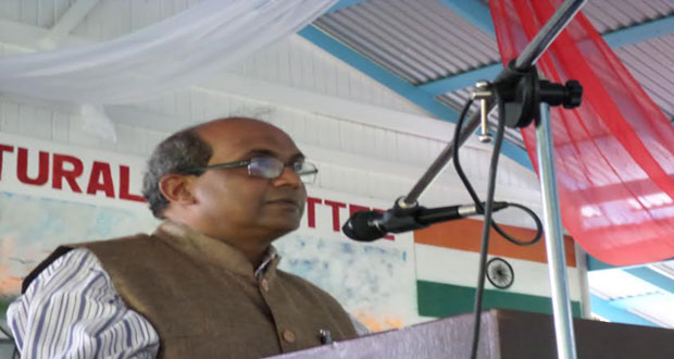 Indian High Commissioner, Mr. V Mahalingam addressing the gathering yesterday at the Highbury memorial service
