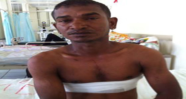 INJURED: Bharat Narine, a family friend of the couple was injured in the tragic incident