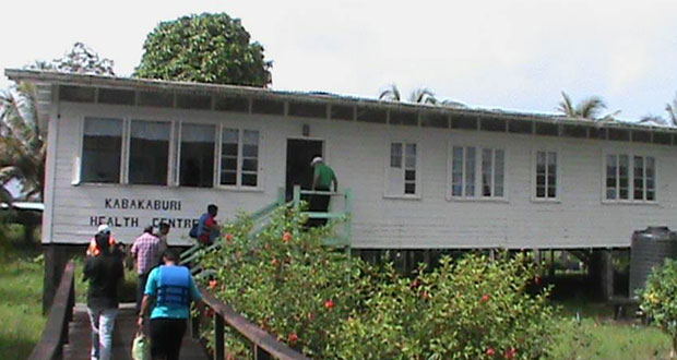 The Kabakaburi Health Centre in the Upper Pomeroon River
