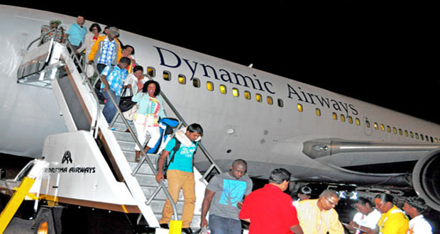 Dynamic Airways’ at the Cheddi Jagan International Airport