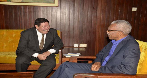 President David Granger and Mexican Ambassador to Guyana, His Excellency Ivan Sierra-Medel 