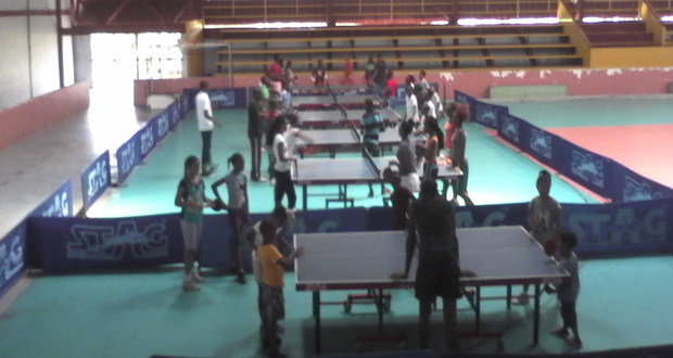 Part of the Ministry of Education and NSC-sponsored table tennis camp.