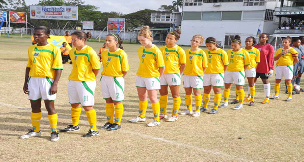 FLASHBACK! The ‘Lady Jags’ prior to their kick-off against Cuba in 2010 at the GCC ground