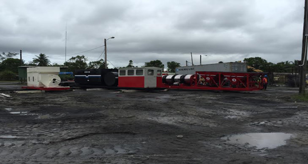 The newly acquired mobile asphalt plant