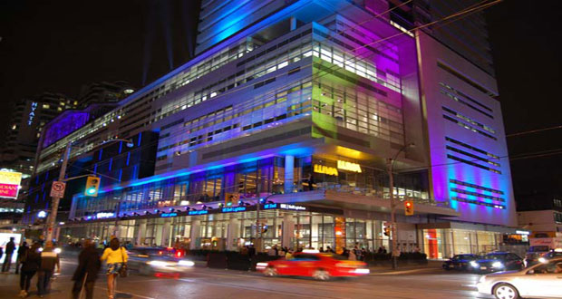 The ‘Bell Light Box’ screening building in Toronto, Canada