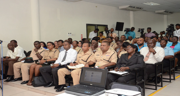 A section of the gathering at the launching of the ‘Suicide Helpline’ initiative yesterday