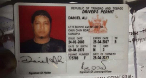 The Trinidad driver’s license of the conman