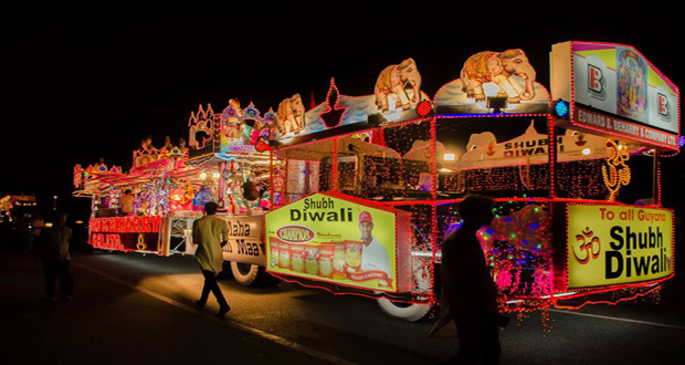 A typical Andrew Arts creation for the annual Diwali motorcade