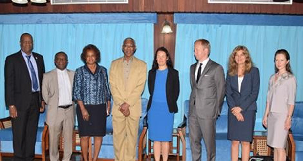 President David Granger with members of the UN Mission