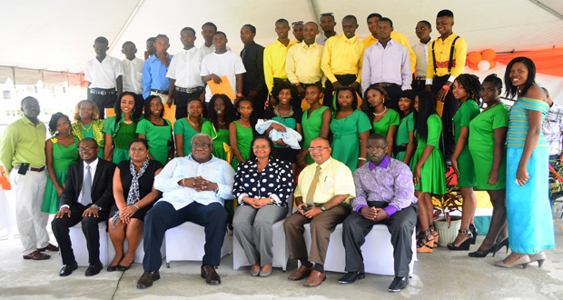 Graduates with Minister Volda Lawrence and officials of BIT.