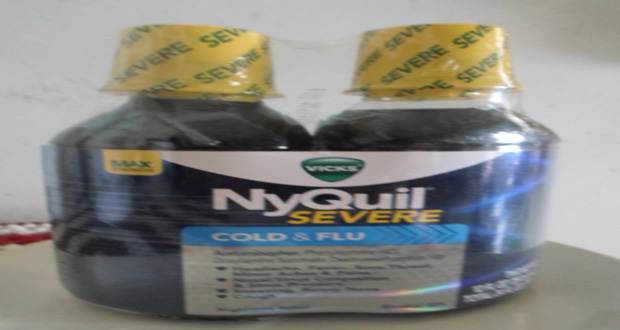 The NyQuil Cold & Flu donated by Food for the Poor.
