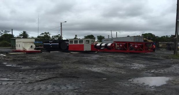 The Demerara Harbour Bridge asphaltic plant, located at Garden of Eden, East Bank Demerara