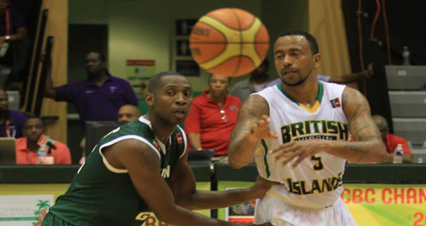 Dwayne ‘Brown Sugar’ Roberts in action for Guyana at the 2014 CBC Championship against the BVI.