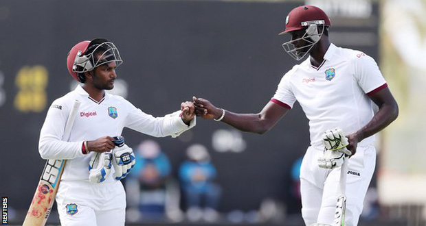 CHANGING OF THE GUARD: Denesh Ramdin (left) has been replaced by Jason Holder as West Indies Test captain.