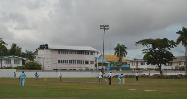 Part of the Guyana Softball Cup 5 action at the DCC Ground Queenstown