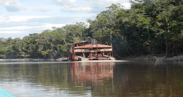 The dredge on the Mazaruni River
