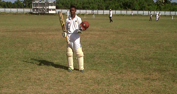 Javid Karim of Rosignol Secondary records the first century in the League.