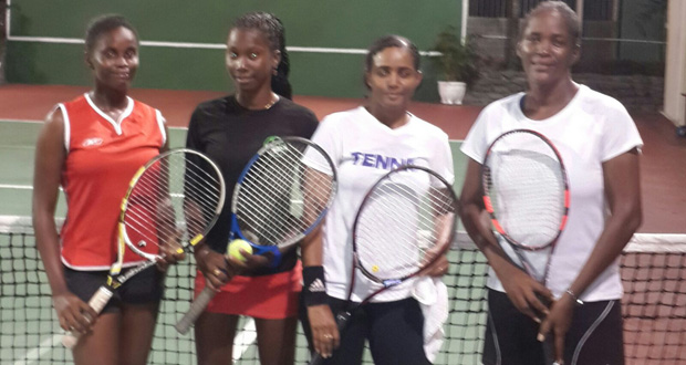 Ladies Doubles: From left to right: Nicola Ramdyhan, Aretta Dey, Fiona Bushell, Shelly Daly-Ramdyhan,