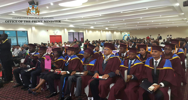 A section of the second graduating class of Texila American University on Wednesday