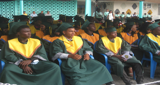 A section of the New Amsterdam Technical Institute graduating class 2015
