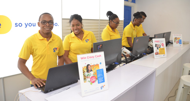 GTT personnel are ready to serve you at their modernised retail store in the Giftland Mall at Turkeyen