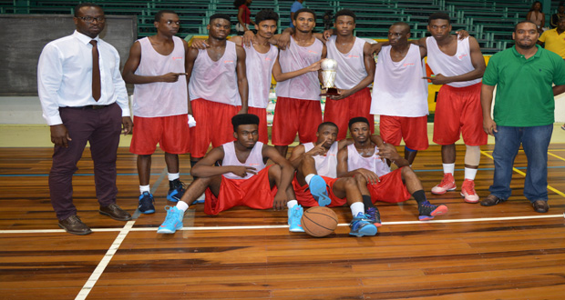 The victorious Eagles basketball club after securing the GABA U-23 basketball title