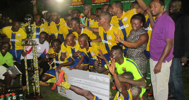 Grove Hi-Tech Stag Super XVI champions after their victory.