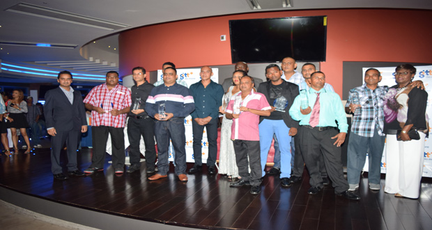 From left are GT&T's Director Eshwar Thakurdin with some of the awardees at the Annual Vendors Awards Ceremony