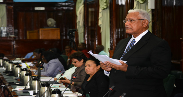 GuySuCo cannot survive with sugar alone: Agriculture Minister Noel Holder making his contribution to the budget debates