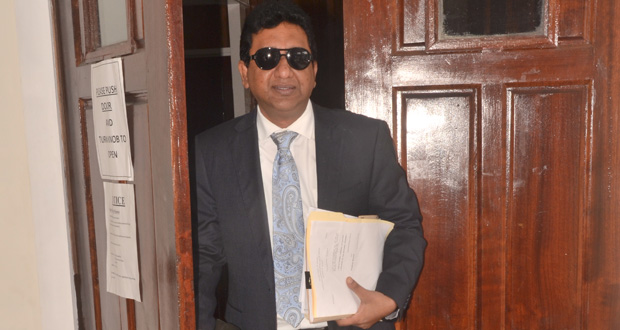 Former Attorney General and Minister of Legal Affairs Anil Nandlall leaves the Court of Appeal on Friday morning