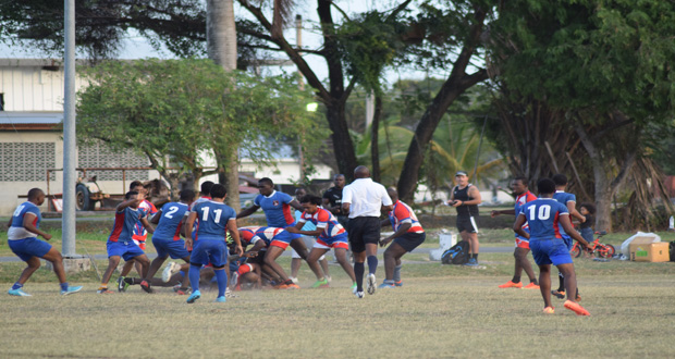 Part of the action in the GTT sponsored Division One Rugby League.