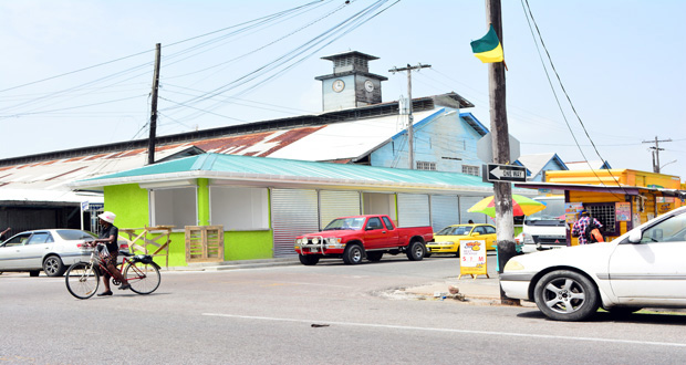 The Mayor and City Council constructed this mini mall just outside Bourda Market along Orange Walk and Regent Road, Bourda as part of a plan to regularize vending and beautify the city of Georgetown (Samuel Maughn Photo)