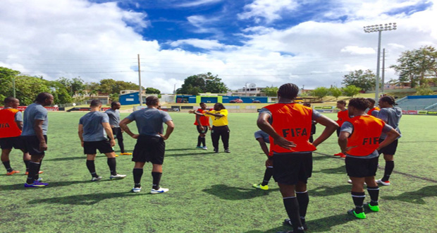 The Golden Jaguars team go through   final training stint ahead of their game against Puerto Rico.