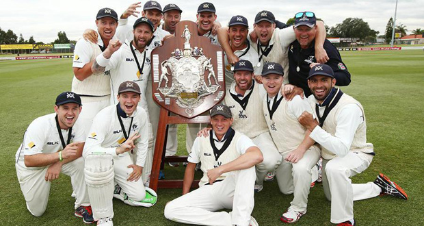 Victoria secure the Sheffield Shield for the second successive year.