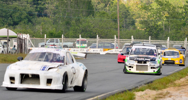 Part of the action at yesterday’s National Race of Champions at the South Dakota Circuit. (Adrian Narine photo).