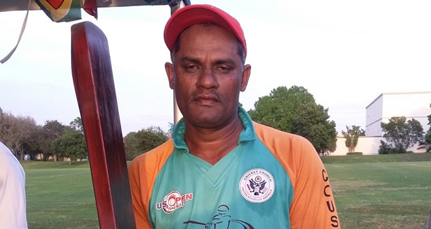 Nazim Ali after his tournament high score of 157 not out against Regal Masters.