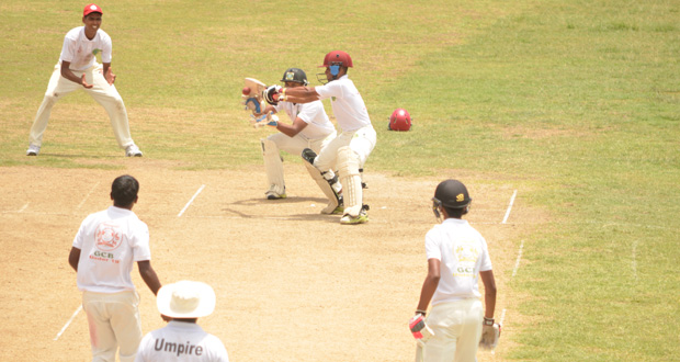 Ronaldo Renee mixes patience with aggression during his unbeaten knock. (Adrian Narine photos)