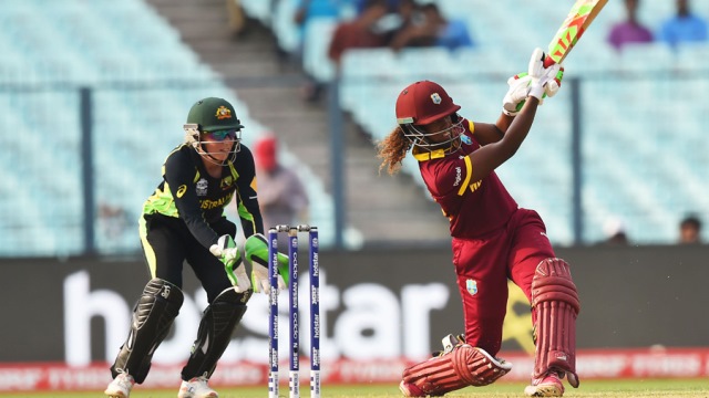 Hayley Matthews hit six fours and three sixes in her 45-ball 66 that set the tone for West Indies' imposing chase © AFP