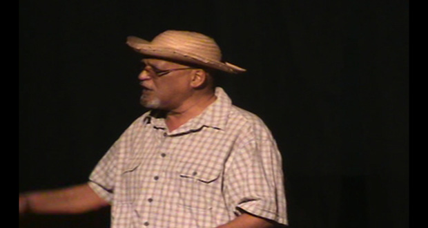 Ron Robinson on stage during one of his performances